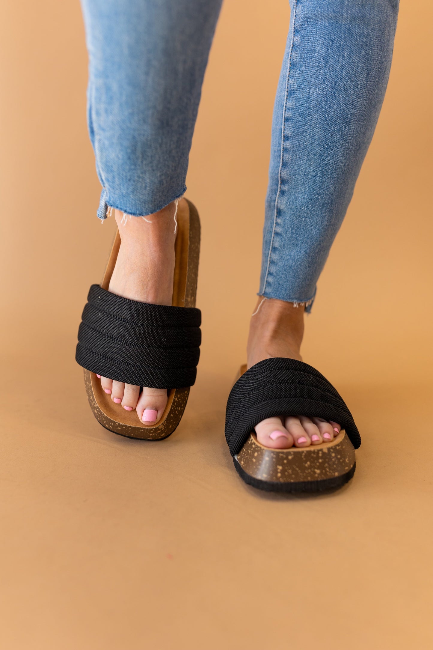 Chloe Chunky Slide in Black