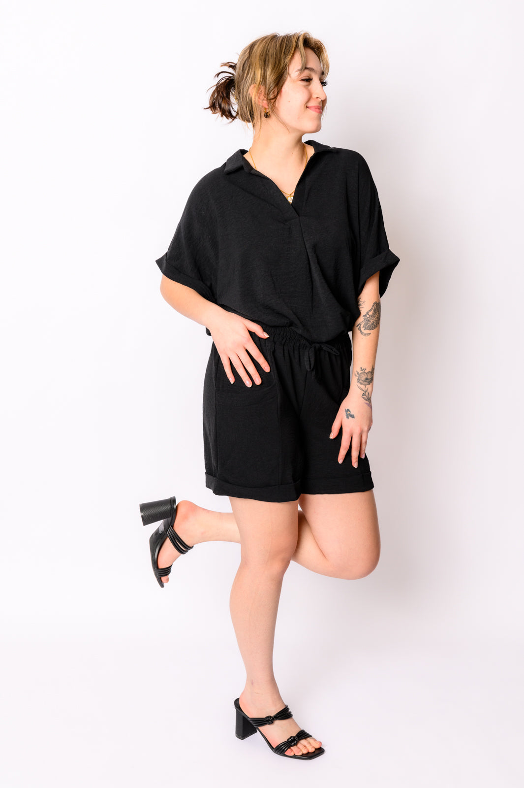 Because I Said So Dolman Sleeve Top in Black