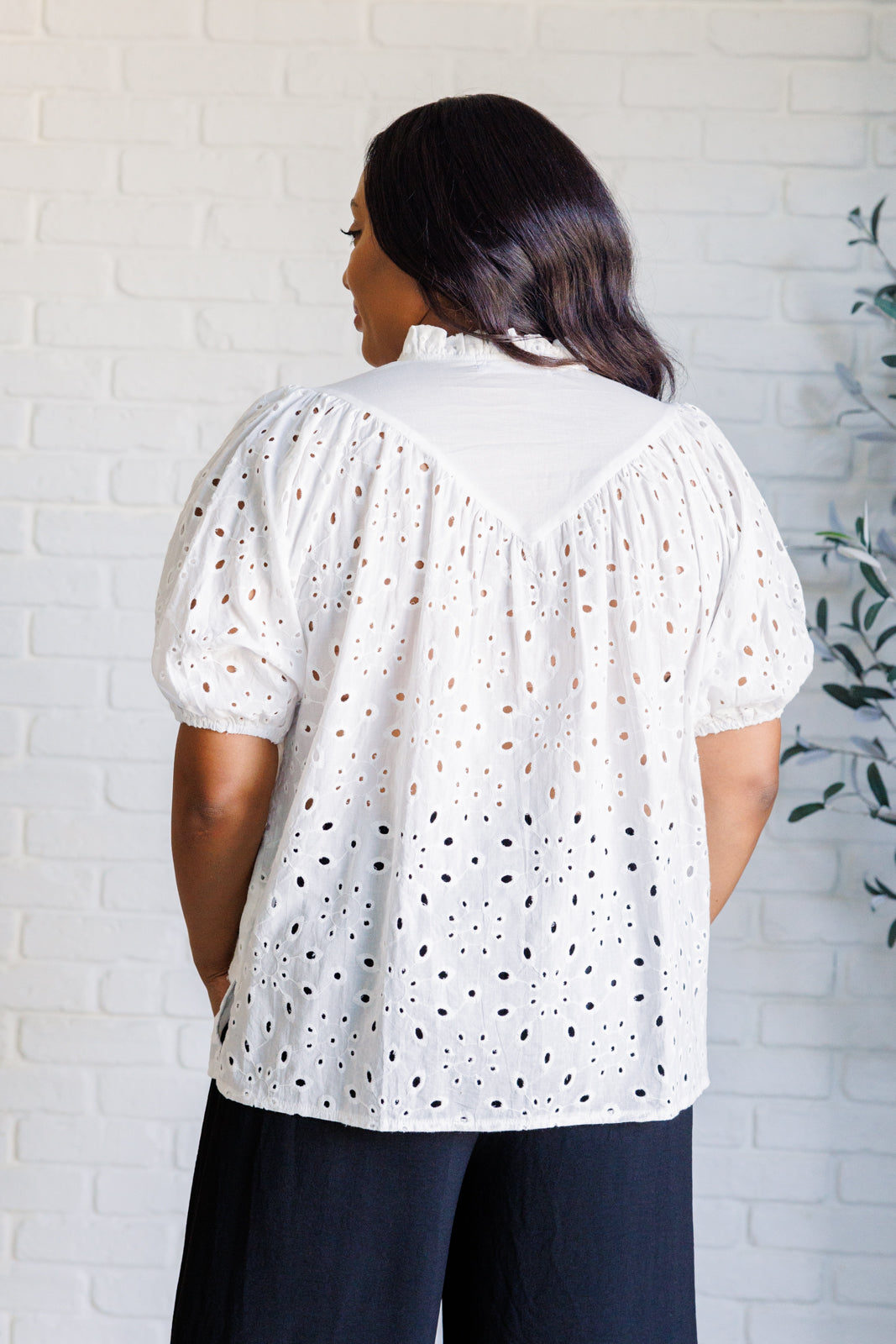 I'll Let You Know Eyelet Lace Blouse