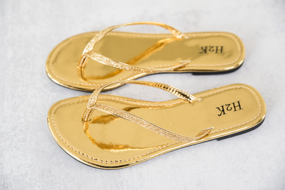 Sassy Sandals in Gold