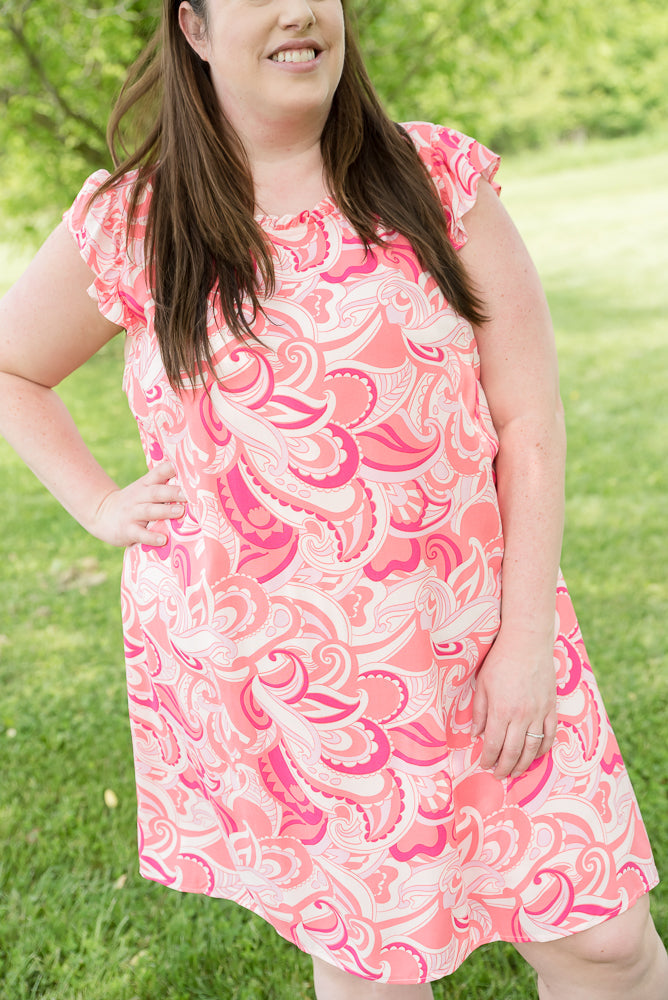 Coral Splash Dress