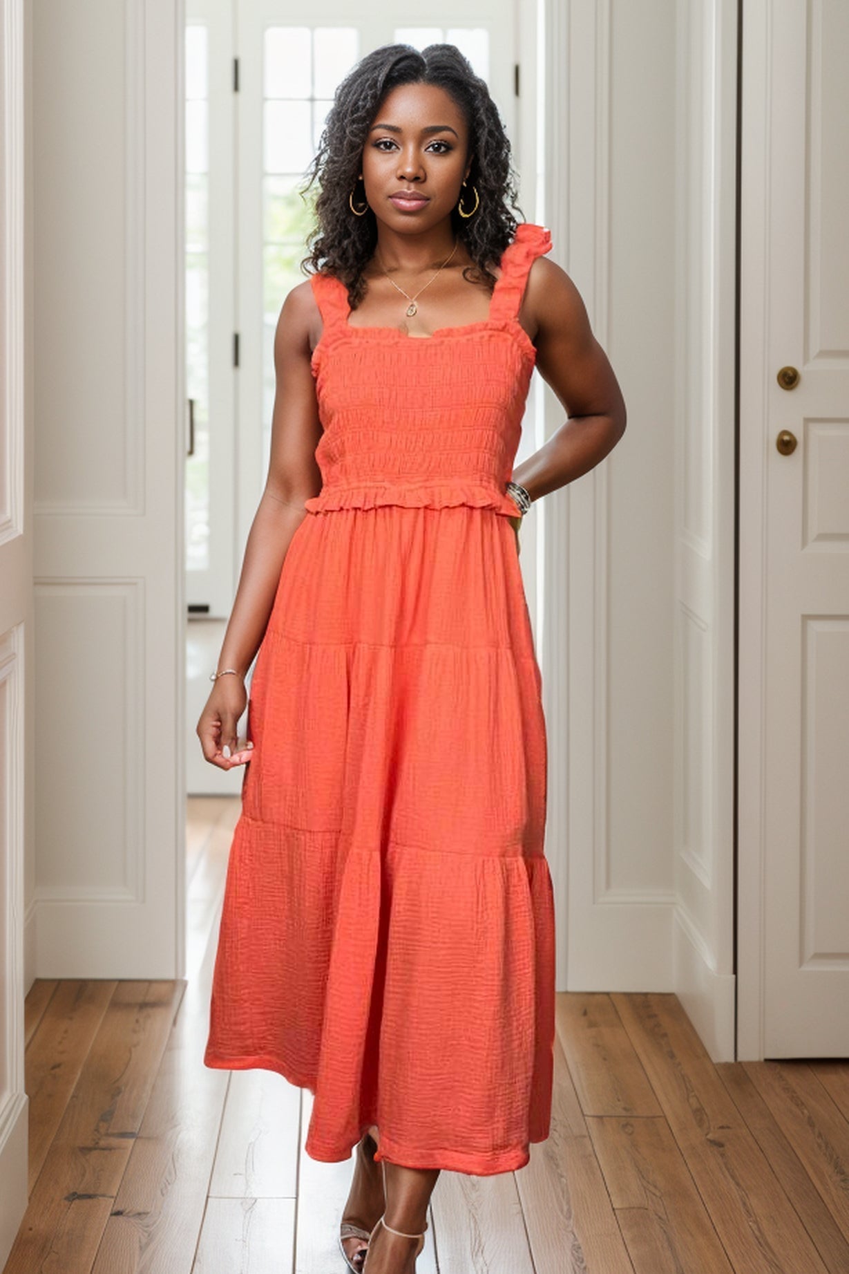 Orange Julius Midi Dress