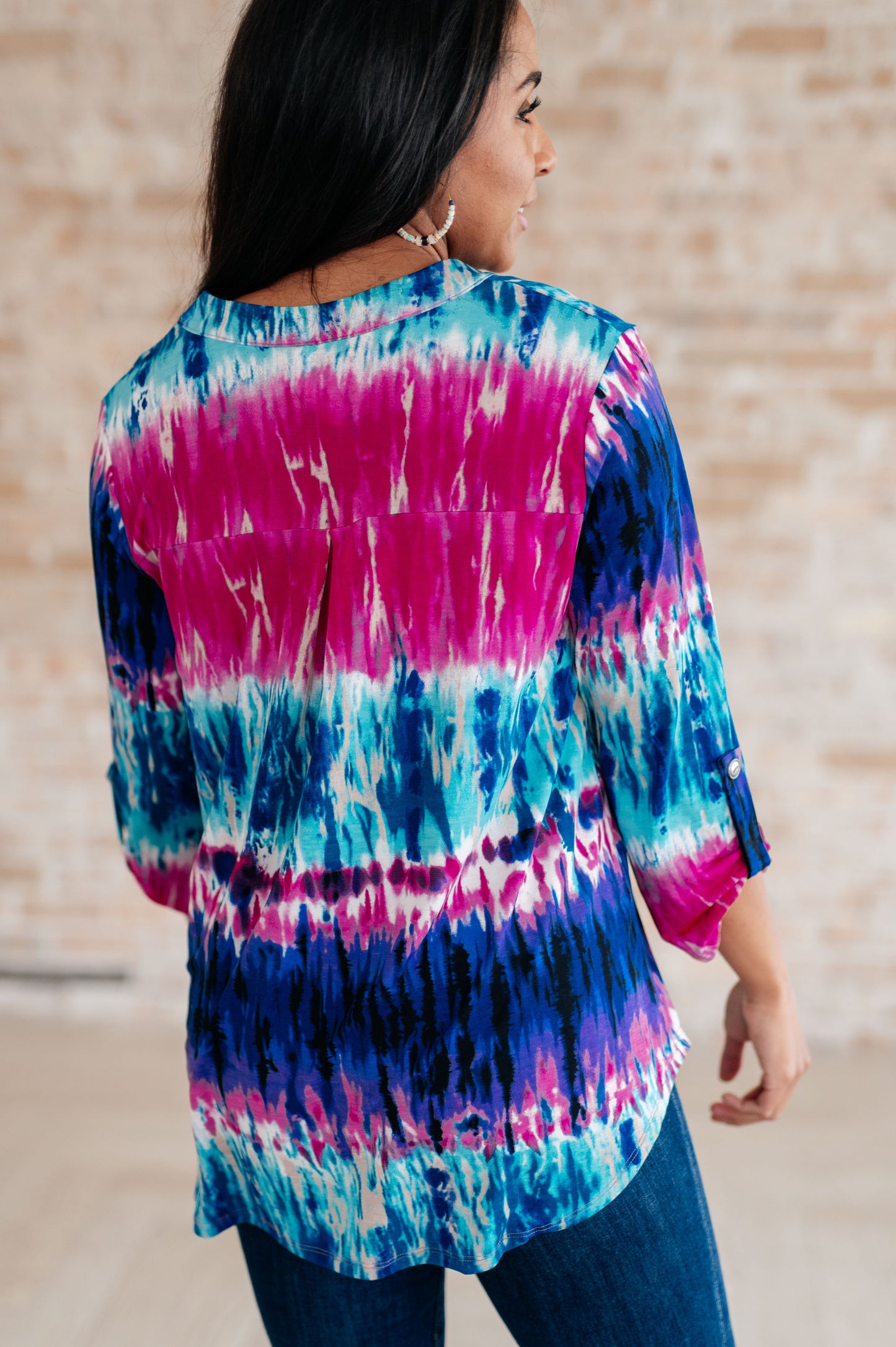 Lizzy Blouse in Tie Dye