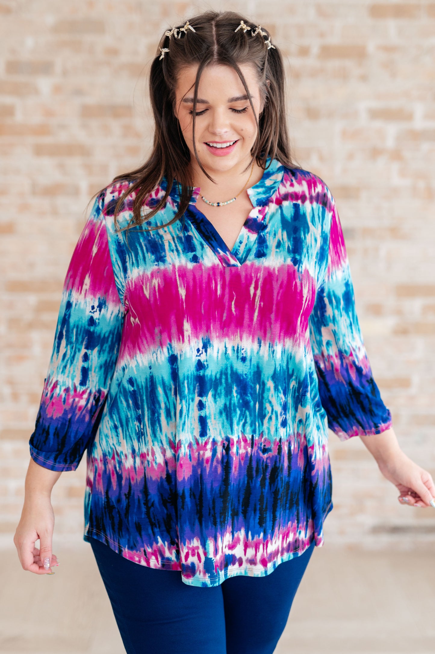 Lizzy Blouse in Tie Dye