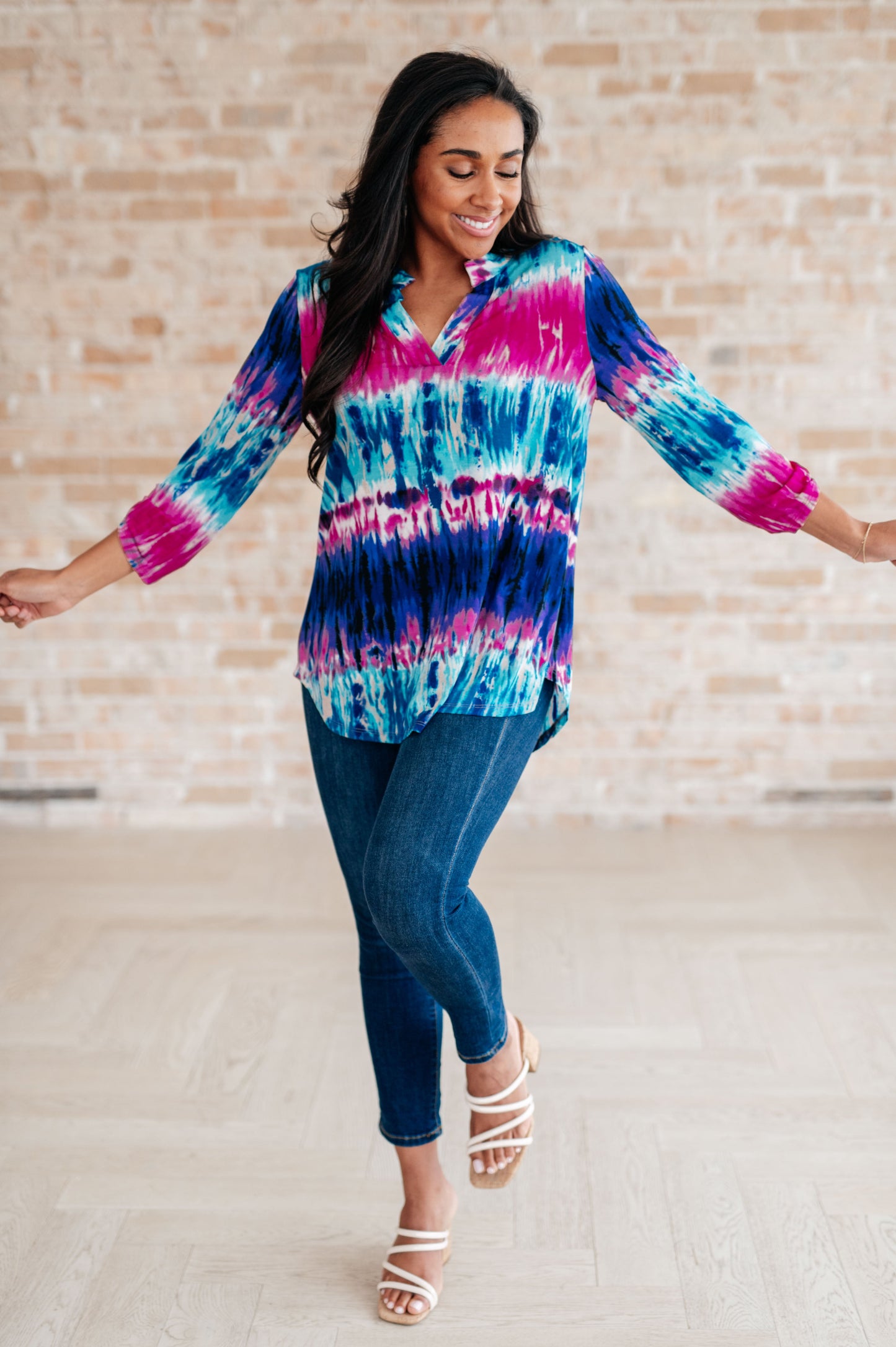 Lizzy Blouse in Tie Dye