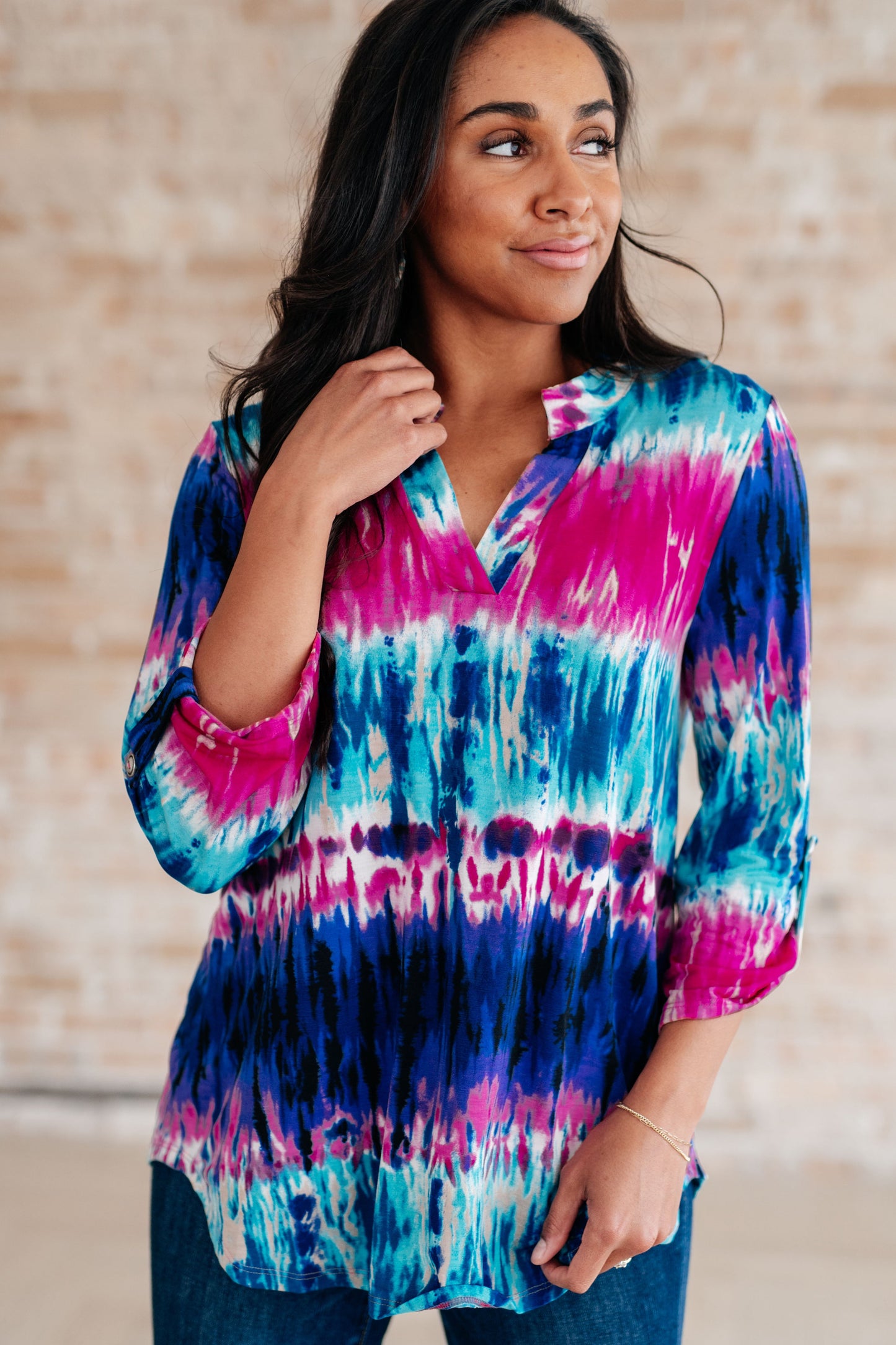 Lizzy Blouse in Tie Dye